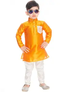 BAESD Boys Mandarin Collar Kurta With Pyjamas