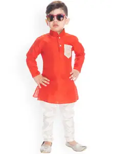 BAESD Boys Mandarin Collar Kurta with Pyjamas