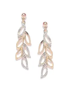 Crunchy Fashion Gold-Plated Contemporary Drop Earrings
