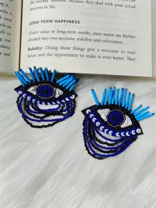 Crunchy Fashion Beaded Contemporary Evil Eye Drop Earrings