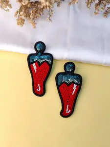 Crunchy Fashion Contemporary Beaded Drop Earrings