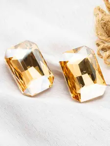 Crunchy Fashion Gold-Plated Contemporary Studs Earrings