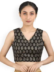 Llajja Printed Pure Cotton Saree Blouse