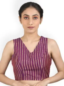 Llajja Striped Patterned Saree Blouse