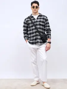 Styli Men Cotton Linen Trousers