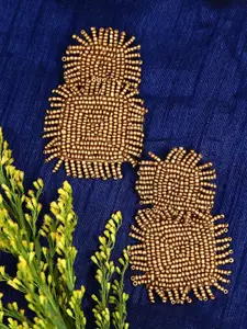 Crunchy Fashion Gold-Plated Beaded Drop Earrings