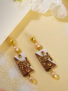 Crunchy Fashion Gold-Plated Dangler Drop Earrings