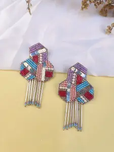 Crunchy Fashion Beaded Contemporary Studs