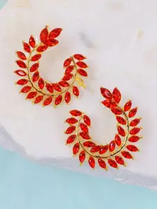 Crunchy Fashion Gold-Plated Contemporary Drop Earrings