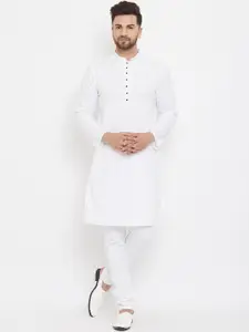 even Mandarin Collar Pure Cotton Straight Kurta