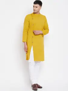 even Long Sleeves Front Slit Straight Angrakha Kurta