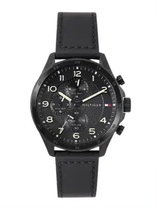 Tommy Hilfiger Men Leather Analogue Chronograph Watch TH1792004W