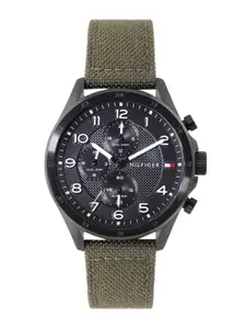 Tommy Hilfiger Men Leather Analogue Chronograph Watch TH1792006W
