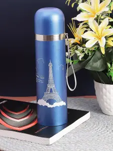 PASSION PETALS Blue & White Eiffel Tower Printed Stainless Steel Water Bottle 500 ml