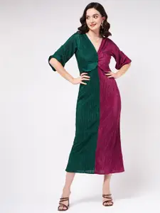 Zima Leto V-Neck Colourblocked Maxi Dress
