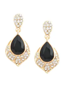 Crunchy Fashion Gold-Plated Contemporary Drop Earrings