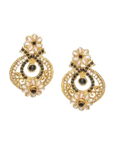 Crunchy Fashion Gold Plated Contemporary Chandbalis