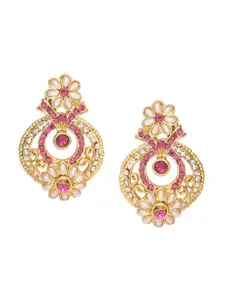 Crunchy Fashion Gold Plated Contemporary Chandbalis