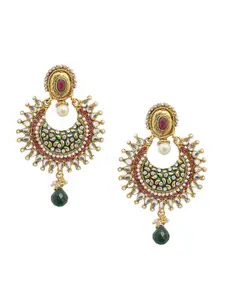 Crunchy Fashion Gold-Plated Beaded Drop Earrings