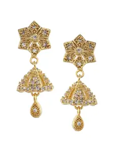 Crunchy Fashion Gold-Plated Contemporary Drop Earrings