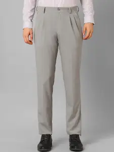 Louis Philippe Men Pleated Formal Trousers
