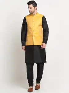KRAFT INDIA  Mandarin Collar Regular Kurta & Churidar With Nehru Jacket
