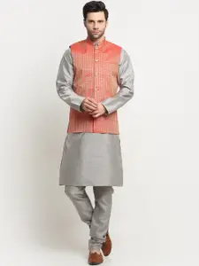 KRAFT INDIA Regular Kurta & Churidar With Woven Design Nehru Jacket