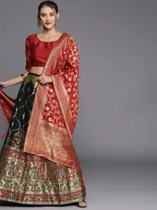Sangria Woven Design Lehenga Choli