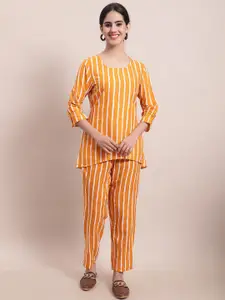 KALINI Striped Top With Trousers Co-Ords