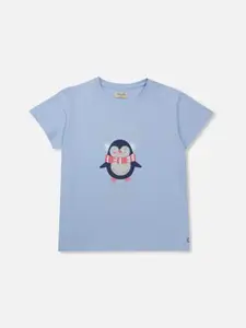 Gini and Jony Girls Graphic Printed Cotton T-Shirt