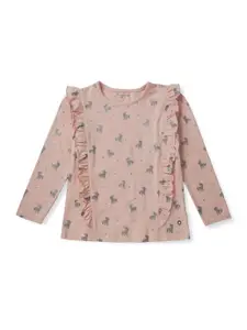 Gini and Jony Girls Floral Print Cotton Top