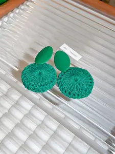 Bellofox Green Contemporary Drop Earrings