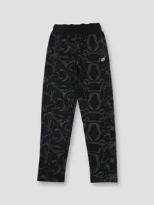Gini and Jony Boys Printed Regular-Fit Cotton Track Pants