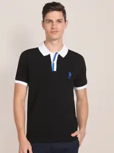U.S. Polo Assn. Contrast Tape Polo Collar Pure Cotton T-shirt