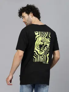 Rigo Graphic Printed Oversized Cotton Casual T-Shirt