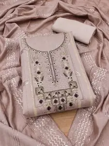 KALINI Ethnic Motifs Sequinned Embellished Unstitched Dress Material