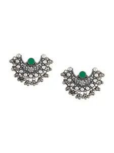 TEEJH Contemporary Studs Oxidised Earrings