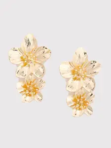 XPNSV Gold-Plated Contemporary Studs Earrings
