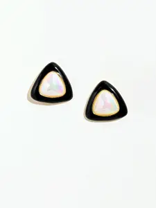 XPNSV Triangle Shaped Pearl Stud Earrings
