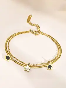 VIEN Gold-Plated Charm Bracelet