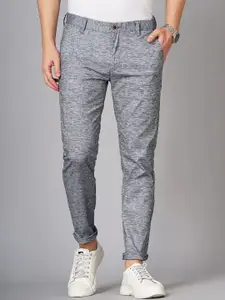 British Club Men Smart Slim Fit Low Rise Trousers