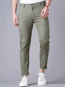 British Club Men Smart Slim Fit Low-Rise Trousers