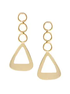 XPNSV Gold-Plated Contemporary Drop Earrings