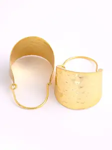 XPNSV Gold-Plated Contemporary Hoop Earrings