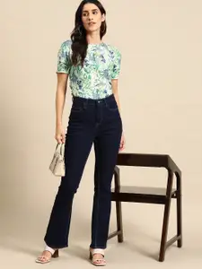 all about you Floral Printed Short Sleeves Regular Top