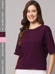 Funday Fashion Pack Of 2 Cotton Oversized T-shirts