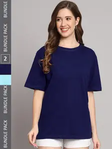 Funday Fashion Pack Of 2 Cotton Oversized T-shirts