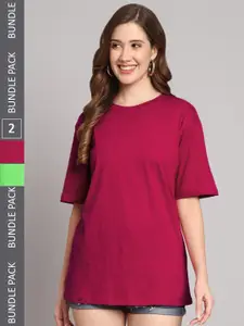 Funday Fashion Pack Of 2 Cotton Oversized T-shirts