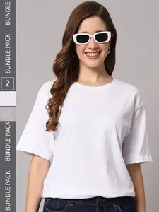 Funday Fashion Pack Of 2 Cotton Oversized T-shirts