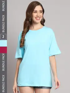 Funday Fashion Pack Of 2 Cotton Oversized T-shirts